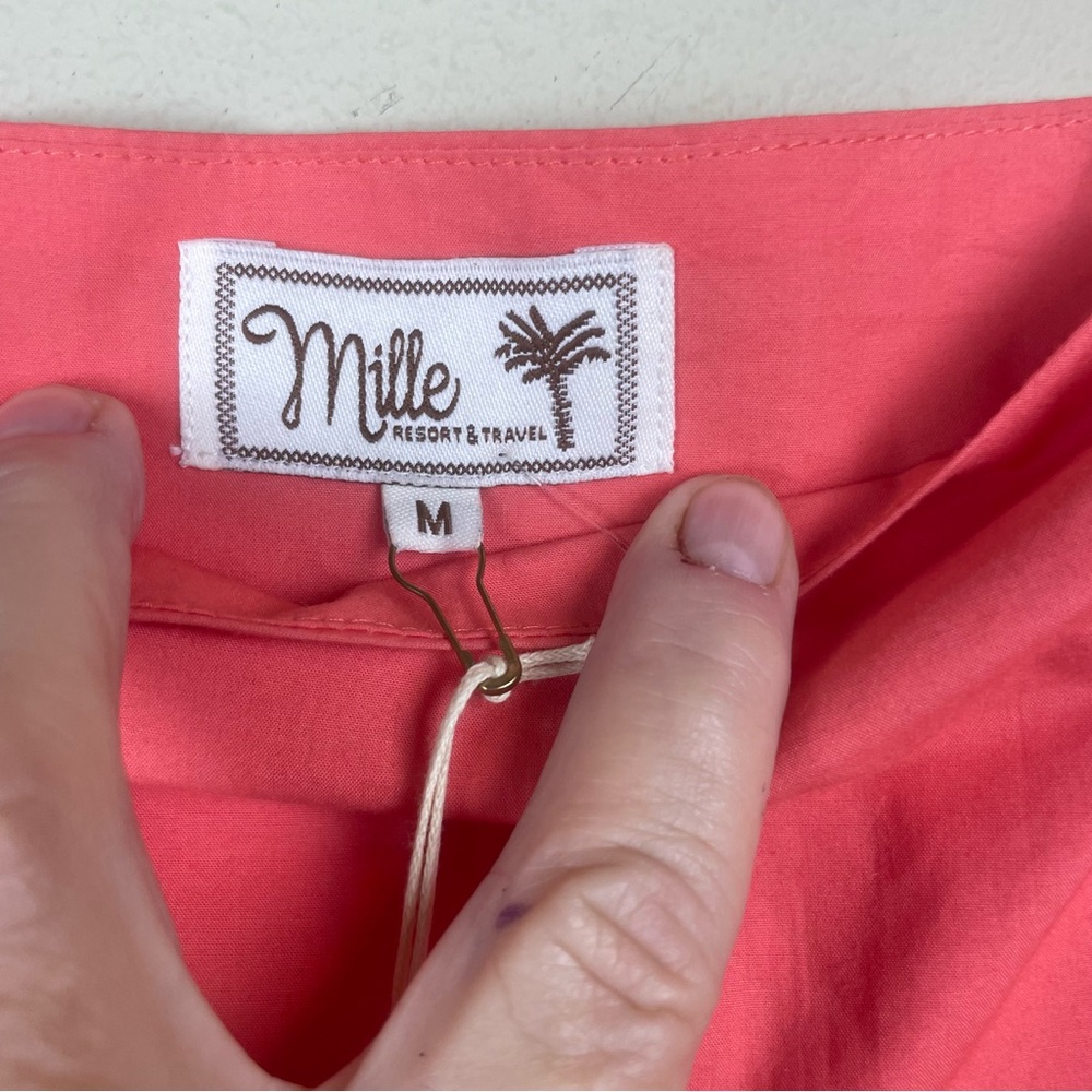 NWT - Mille Resort & Travel Anais Popover Dress in Melon Size Medium - Picture 9 of 17